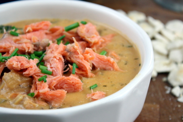 smoked salmon chowder