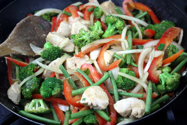 peanut ginger stir fry