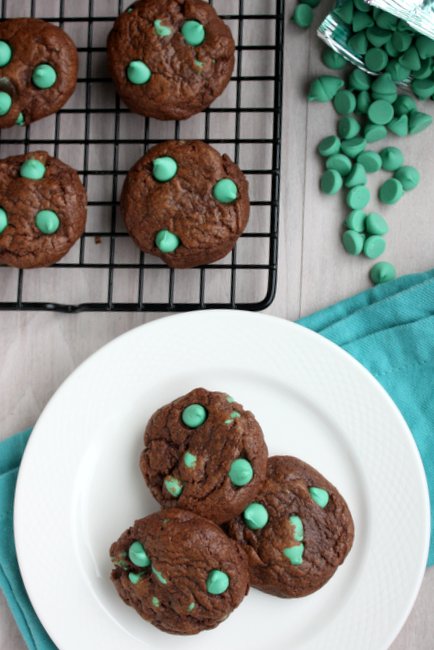 chocolate mint chip cookies