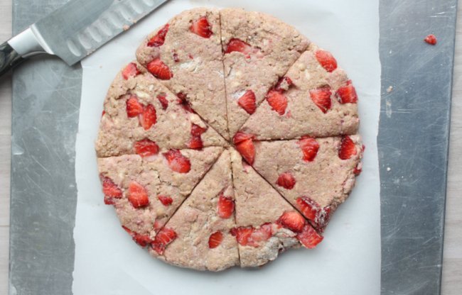 whole wheat strawberry and cream scones