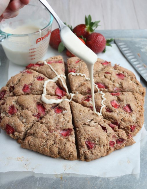 whole wheat strawberry and cream scones