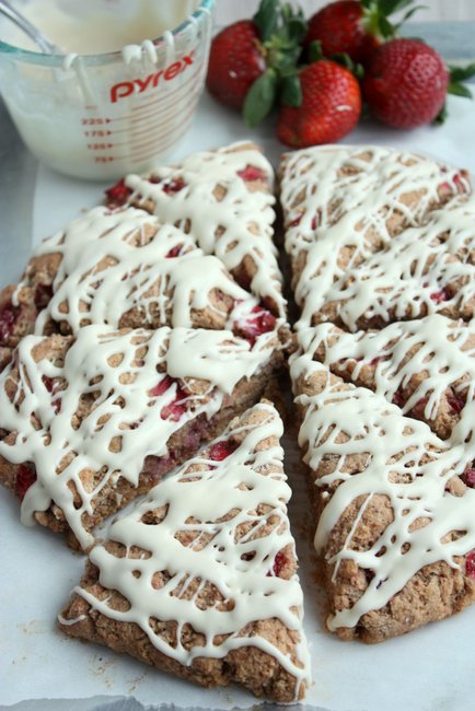 whole wheat strawberry and cream scones