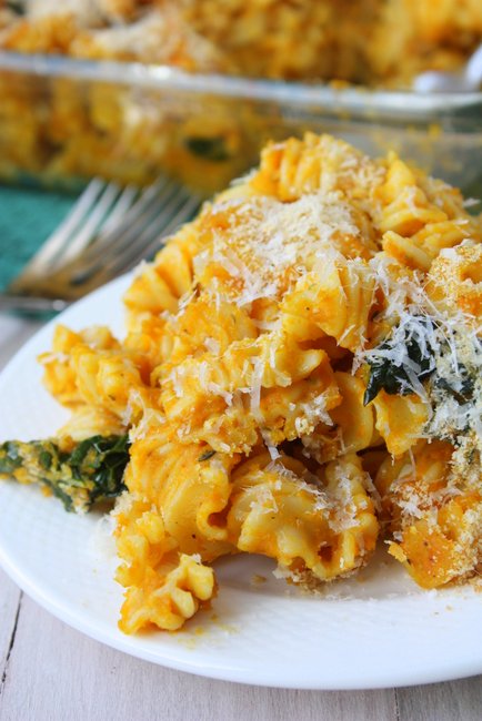 skinny pumpkin pasta bake