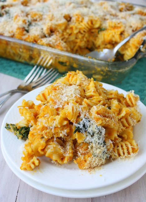 skinny pumpkin pasta bake