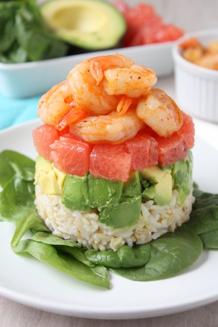 Grapefruit, Avocado, and Shrimp Salad