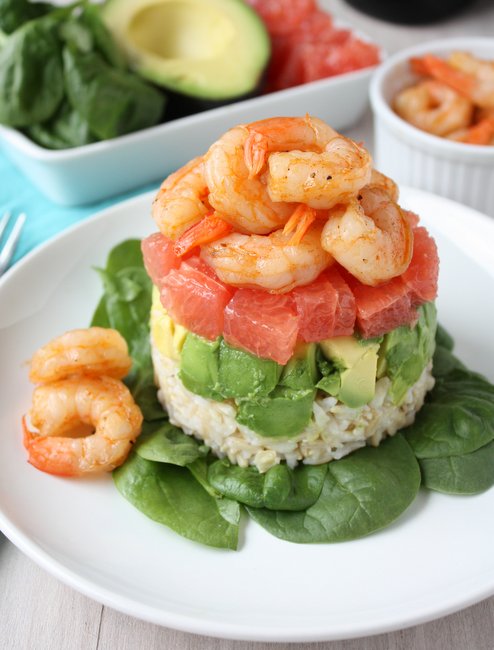 Grapefruit, Avocado, and Shrimp Salad