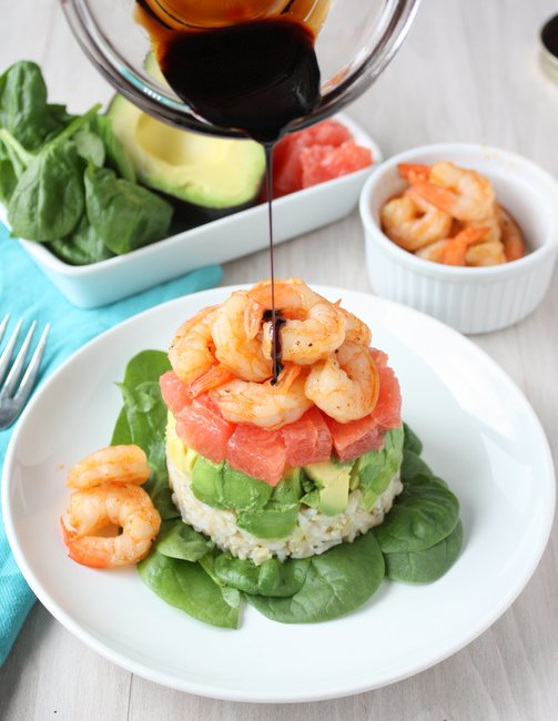 Grapefruit, Avocado, and Shrimp Salad