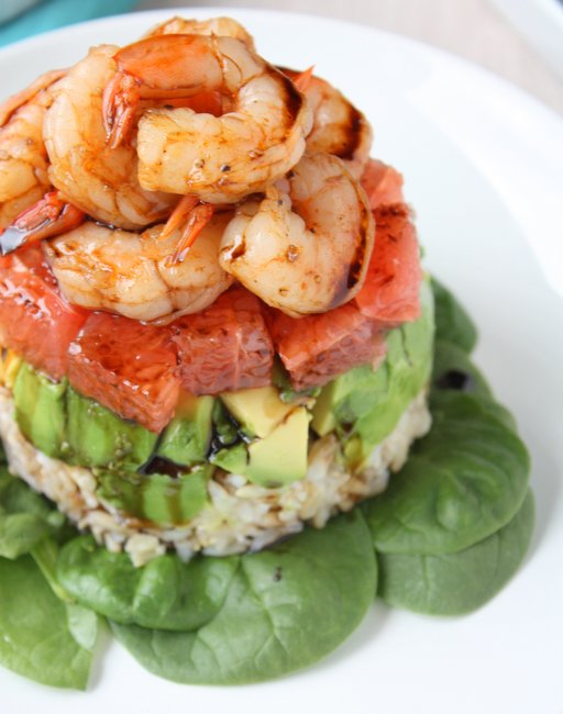 Grapefruit, Avocado, and Shrimp Salad