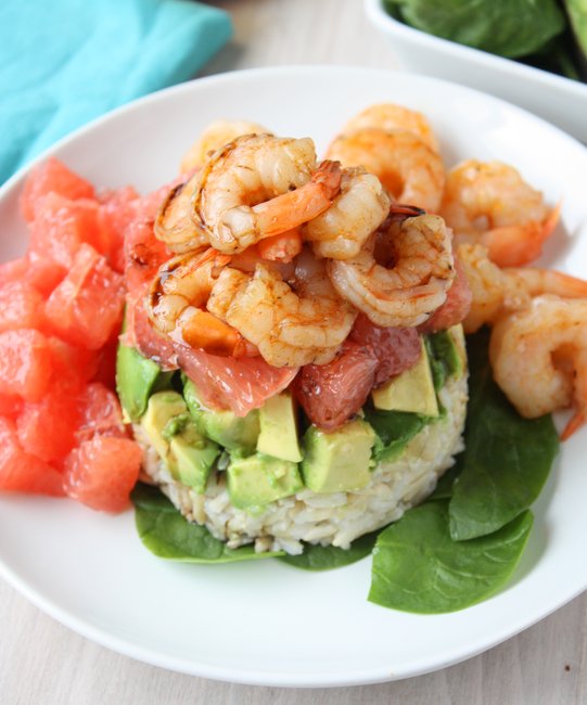 Grapefruit, Avocado, and Shrimp Salad