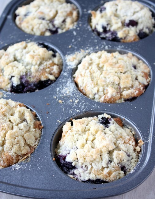 brown butter blueberry muffins