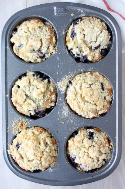 brown butter blueberry muffins