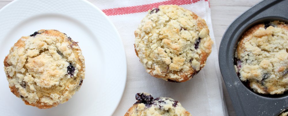 brown butter blueberry muffins