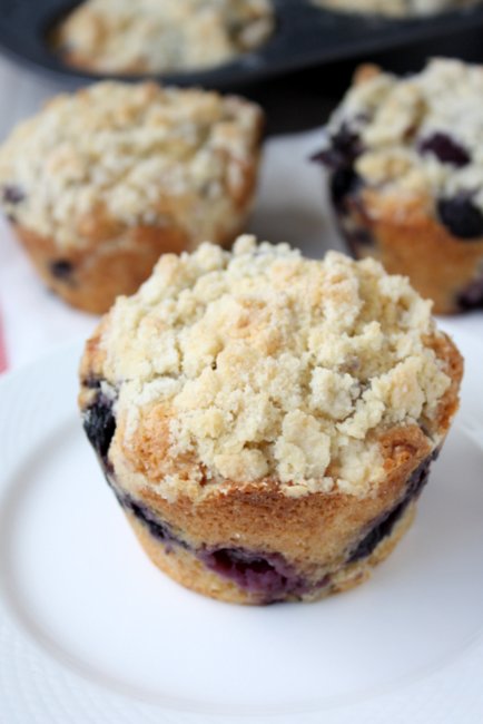 brown butter blueberry muffins