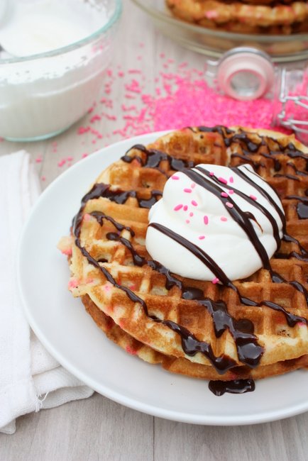 Cake Batter Waffles