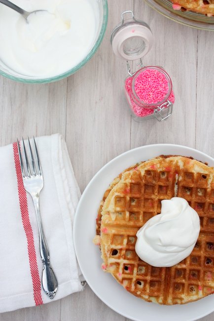 Cake Batter Waffles