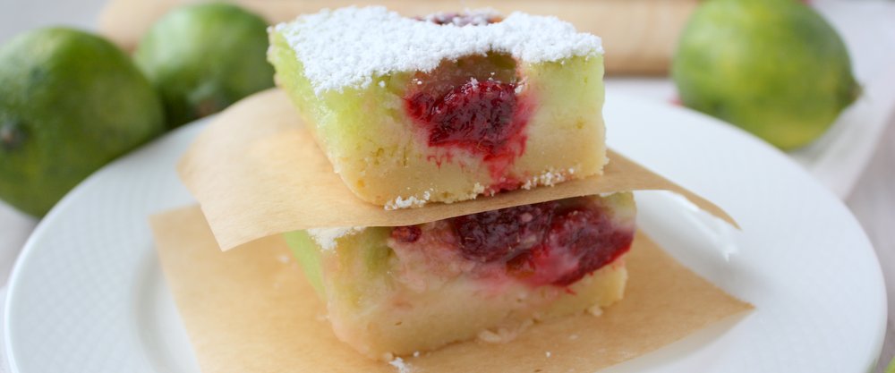 lime raspberry bars