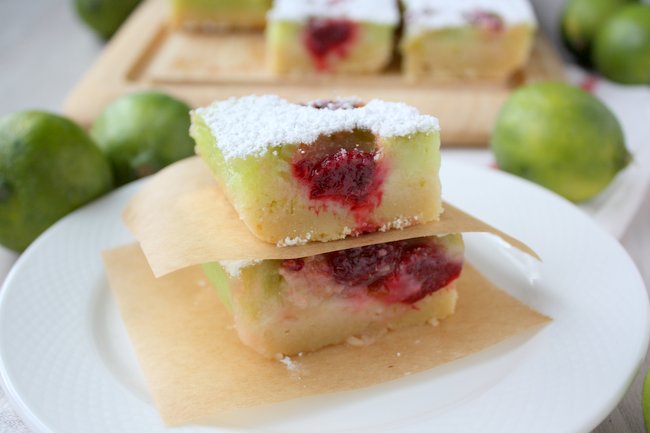 lime raspberry bars