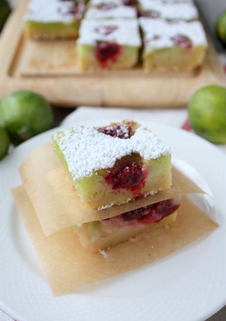 lime raspberry bars