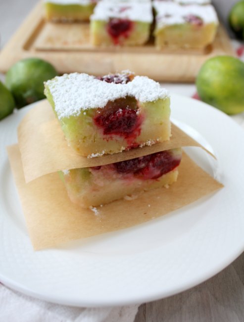 lime raspberry bars