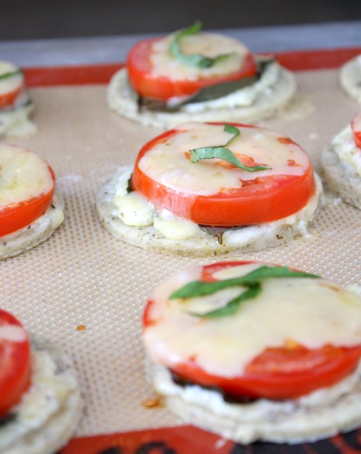 mini caprese tarts