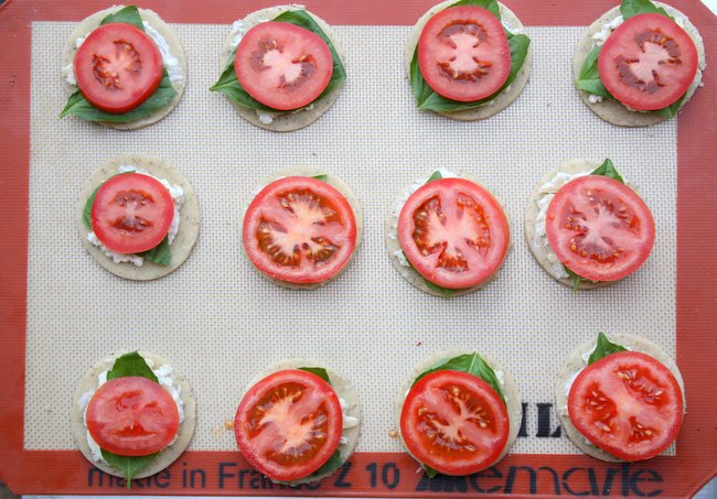 mini caprese tarts