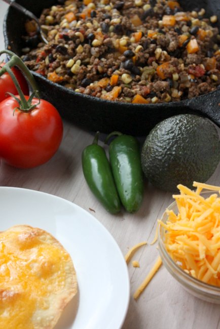 texmex skillet tostadas