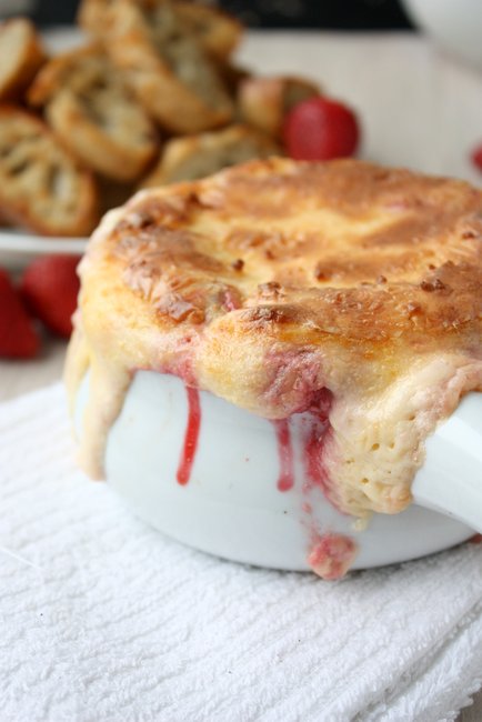 Hot Smoked Gouda Strawberry Cheese Dip