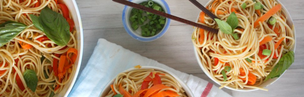 Cold Soba Noodles with Sesame Ginger Scallion Sauce