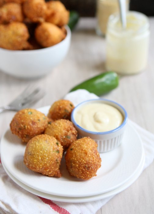 Hush Puppies with Creamy Honey Orange Sauce