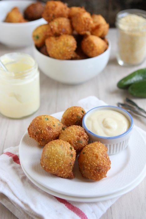 Hush Puppies with Creamy Honey Orange Sauce