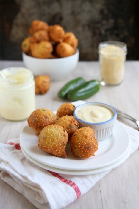 Hush Puppies with Creamy Honey Orange Sauce