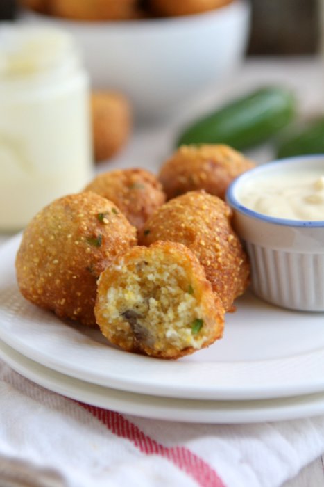 Hush Puppies with Creamy Honey Orange Sauce