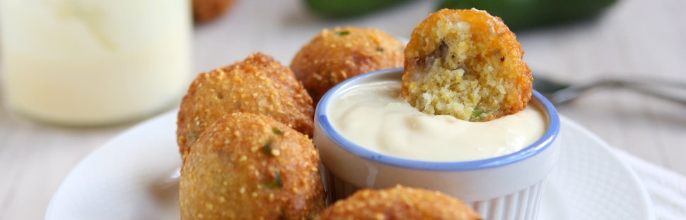 Hush Puppies with Creamy Honey Orange Sauce