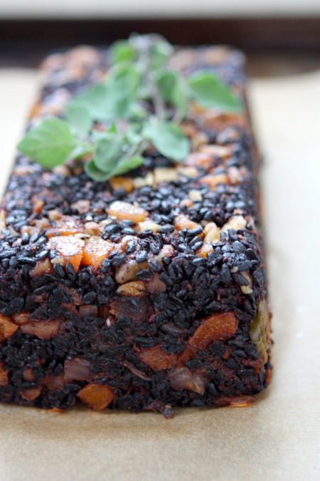 Apricot Walnut Black Rice Loaf (Vegan + GF)