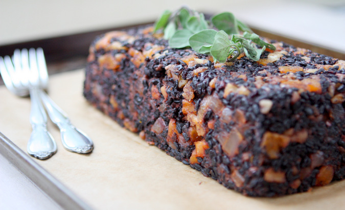 Apricot Walnut Black Rice Loaf (Vegan + GF)