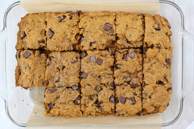 Brown Butter Pumpkin Chocolate Chunk Bars