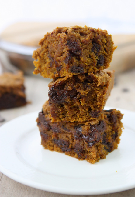 Brown Butter Pumpkin Chocolate Chunk Bars