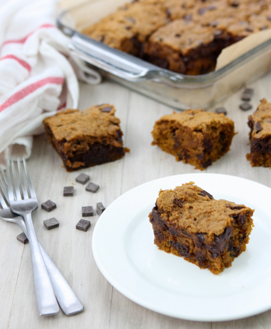 Brown Butter Pumpkin Chocolate Chunk Bars