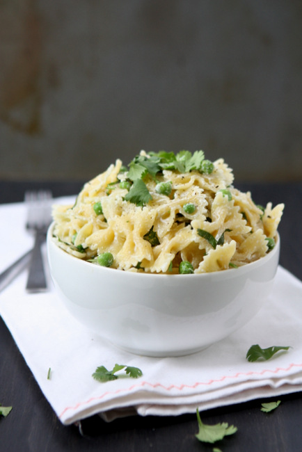 Cilantro Goat Cheese Pasta