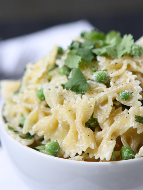 Cilantro Goat Cheese Pasta