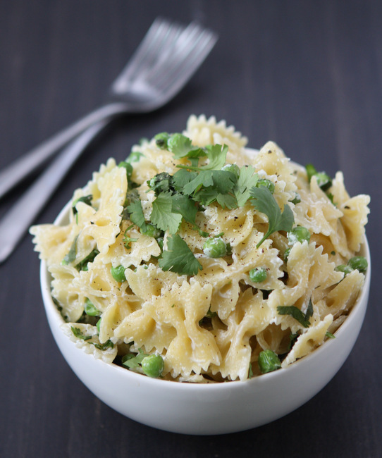 Cilantro Goat Cheese Pasta