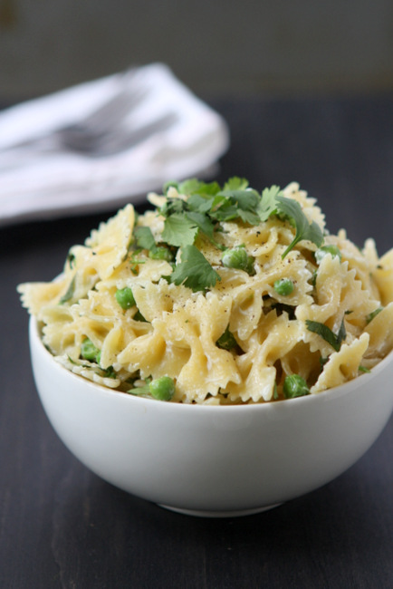 Cilantro Goat Cheese Pasta