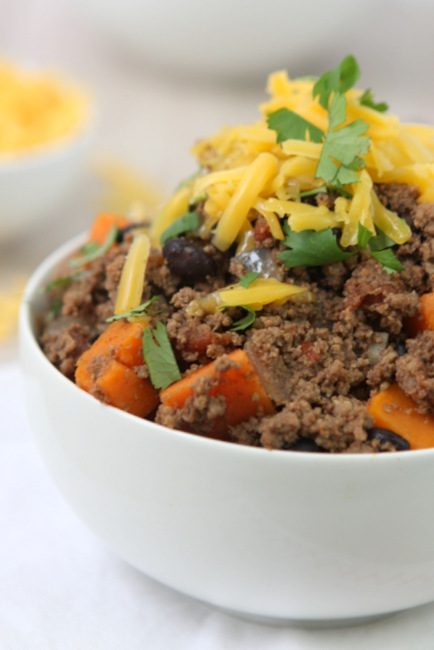 Sweet Potato Skyline Beef Chili