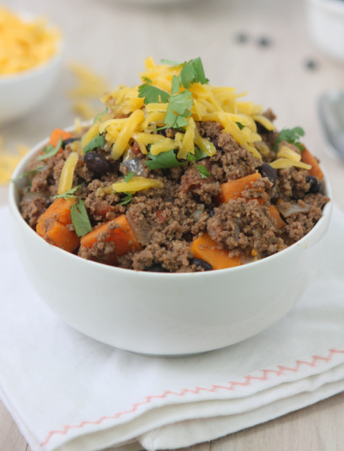 Sweet Potato Skyline Beef Chili