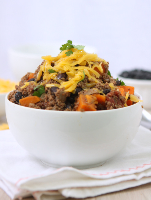 Sweet Potato Skyline Beef Chili