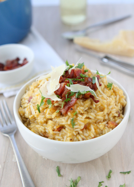 Butternut Squash Risotto with Bacon and Sage