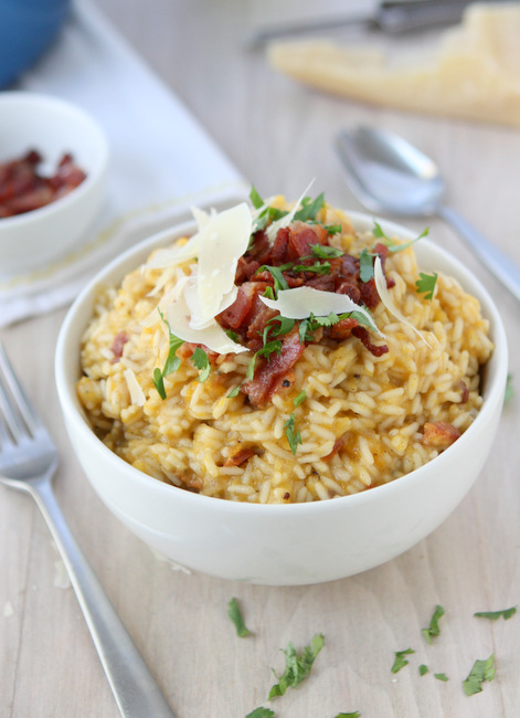 Butternut Squash Risotto with Bacon and Sage