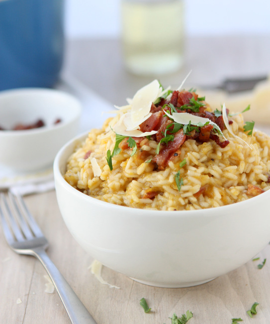 Butternut Squash Risotto with Bacon and Sage