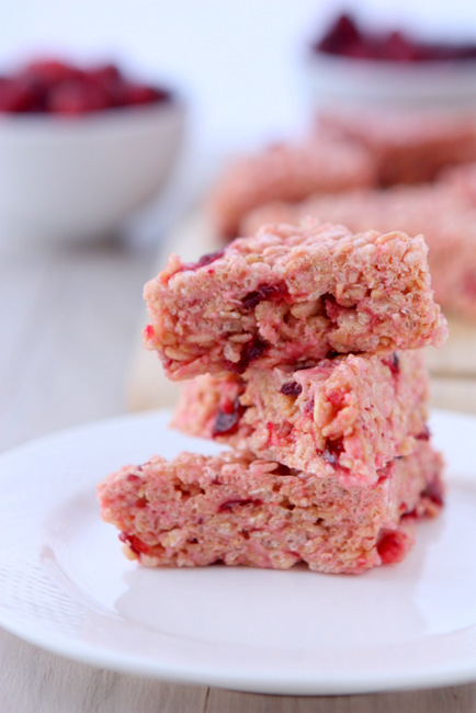 Cranberry Brown Sugar Crispy Treats