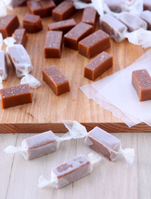 Salted Bourbon Caramels | thekitchenpaper.com